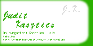 judit kasztics business card